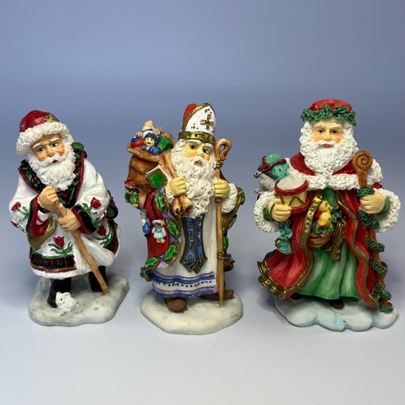 Lot of 9 Bronson Collectibles "Old World Santas" Figurines Vintage Christmas 90s - Picture 4 of 12